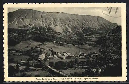 AK Le Vernet, le Village et la montagne de l`Ubac