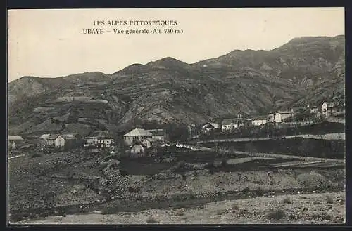 AK Ubaye, Les Alpes Pittoresques, Vue générale, Alt. 750 m