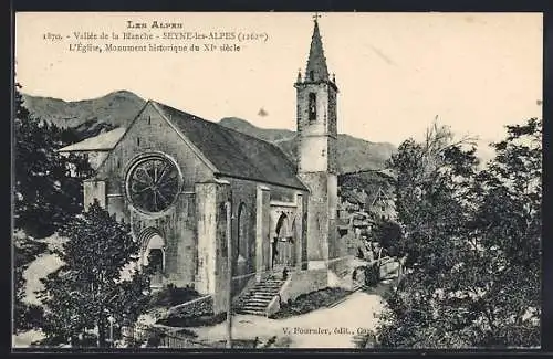 AK Seyne-les-Alpes, L`Eglise, Monument historique du XIe siècle