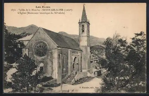 AK Seyne-les-Alpes, L`Église, Monument historique du XIe siècle