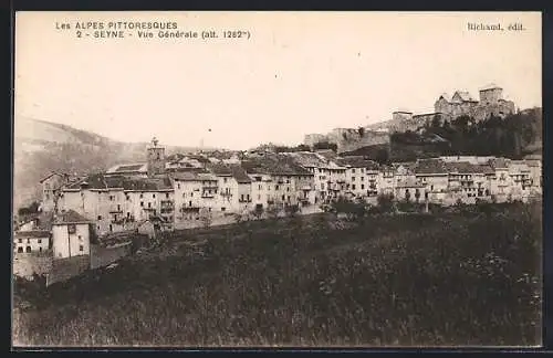 AK Seyne, Les Alpes Pittoresques, Vue Générale, alt. 1262 m