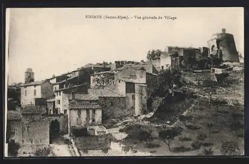 AK Simiane, Basses-Alpes, Vue générale du Village