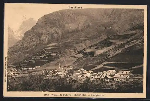 AK Vallée de l`Ubaye, SERNENNES, Vue générale des Alpes