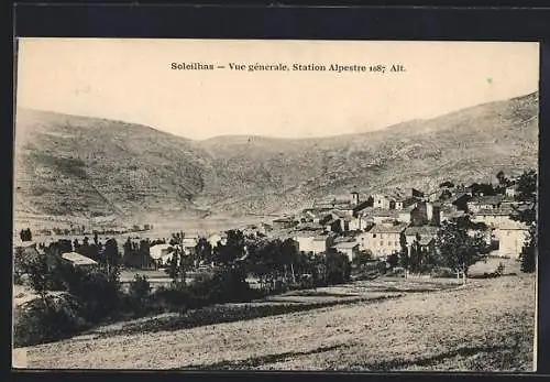 AK Soleilhas, Vue générale, Station Alpestre 1087 Alt