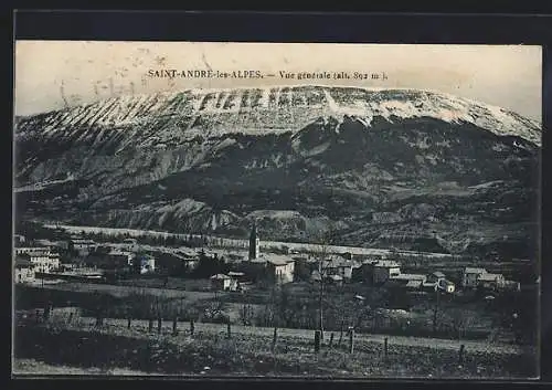 AK Saint-André-les-Alpes, Vue générale, alt. 892 m