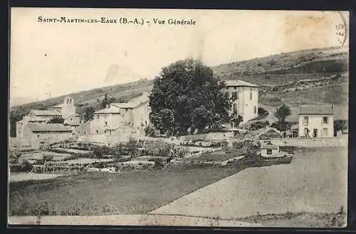 AK Saint-Martin-les-Eaux, B.-A., Vue Générale