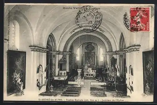 AK St-André-les-Alpes, Station Estivale, alt. 892 m, Intérieur de l`Église