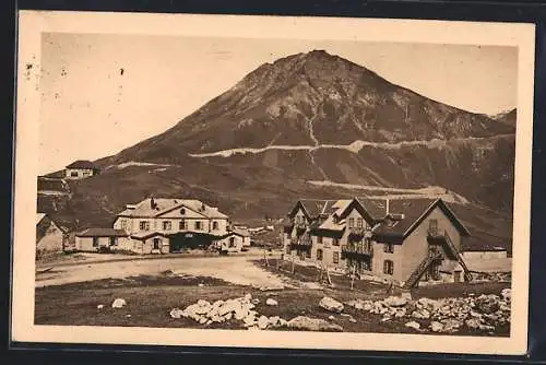 AK Col du Lautaret, Hôtel des Glaciers, 2058 m., Nouvelle Route du Galibier