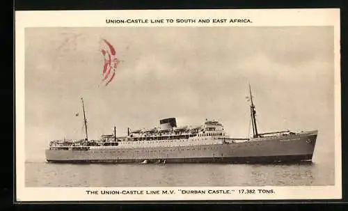 AK The Union-Castle Line M.V. Durban Castle - Passagierschiff