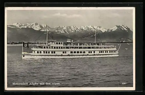 AK Motorschiff Allgäu auf dem Bodensee, 