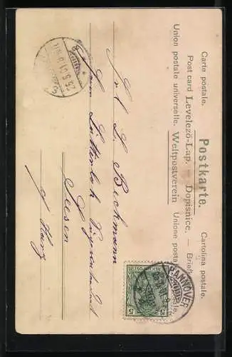 Künstler-AK Alfred Mailick: Pfingstspaziergang eines Paares durch ein Birkenwäldchen