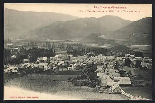 AK Bedous /Les Basses-Pyrénées, Vallée d`Aspe, Vue générale