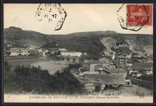 AK Behobie, Panorama de Behobie et de Behobia, Basses-Pyrénées