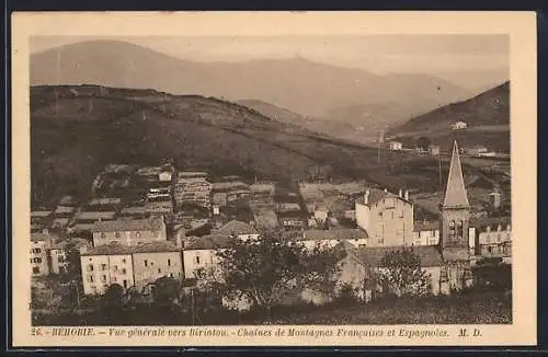 AK Béhobie, Vue générale vers Biriatou, Chaînes de Montagnes Francaises et Espagnoles