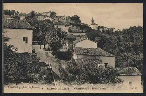 AK Cambo-les-Bains, Vue générale du Haut Cambo