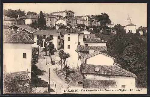 AK Cambo, Vue d`ensemble, Les Terrasses, L`Eglise