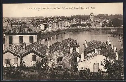 AK Ciboure, Côte Basque, Vue générale de St. Jean de Luz