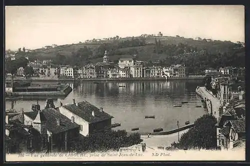 AK Ciboure, Vue générale de Ciboure, prise de Saint-Jean-de-Luz