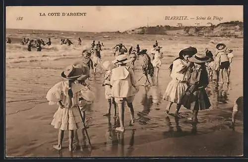 AK Biarritz, Scène de Plage, La Côte d’Argent