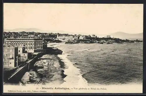 AK Biarritz, Vue générale et Hôtel du Palais