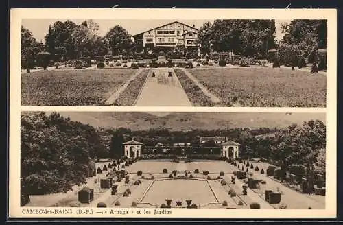 AK Cambo-les-Bains, « Arnaga et les Jardins »