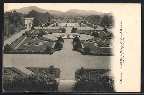 AK Cambo, L`Allée du Jardin de l`Arnaga et Edmond Rostand, Le Parc et les Parterres