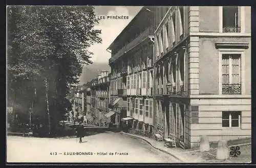 AK Eaux-Bonnes /Pyrénées, Hotel de France