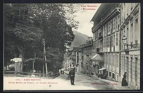 AK Eaux-Bonnes /Basses-Pyrénées, Grand Hotel de France et Jardin Darralde