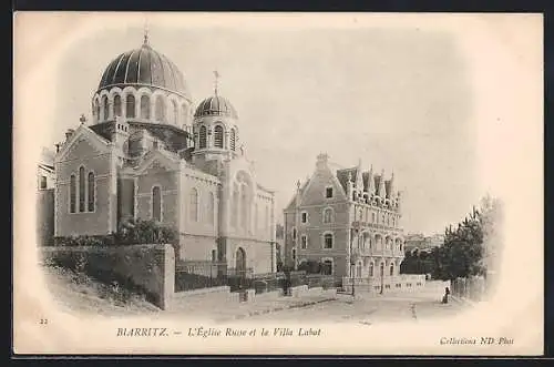 AK Biarritz, L`Eglise Russe et la Villa Labat