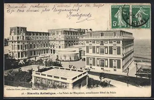 AK Biarritz, Le Palais de l`Empereur, actuellement Hotel du Palais