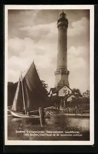 AK Swinemünde, Leuchtturm am Osternothafen