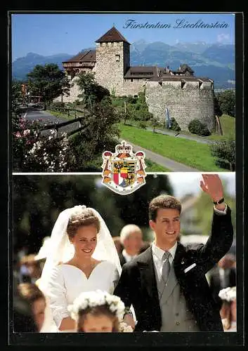 AK Vaduz, S. D. Erbprinz Alois und I. K. H. Erbprinzessin Sophie von und zu Liechtenstein, das Schloss