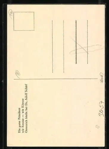 AK Österreichischer Bundespräsident Dr. Adolf Schärf