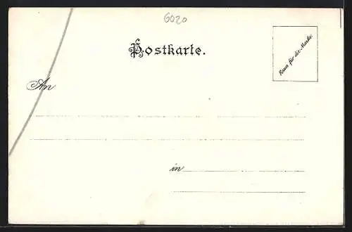 Lithographie Innsbruck, Sillfall beim Berg Isel, Häuser am Fluss