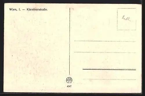 AK Wien, Kärtnerstrasse mit Passanten