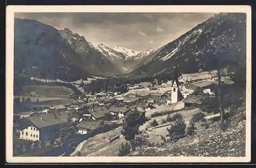 AK Trins bei Steinach, Gesamtansicht gegen die Berge