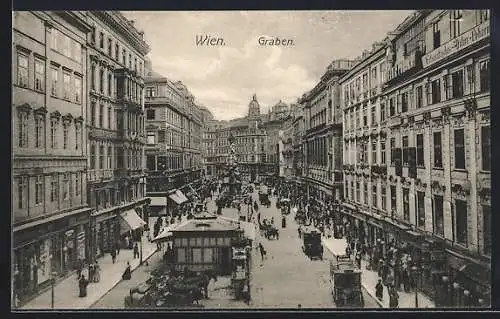 AK Wien, Belebte Szene am Graben