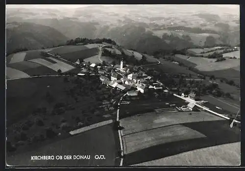 AK Kirchberg ob der Donau, Gesamtansicht vom Flugzeug aus