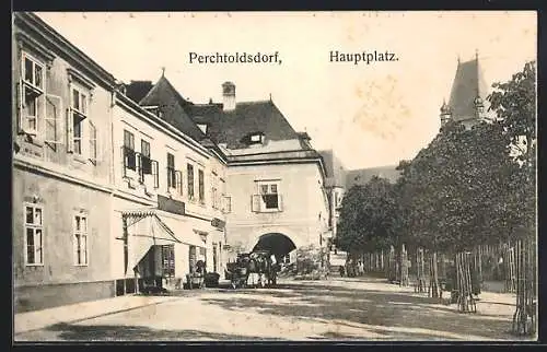 AK Perchtoldsdorf, Hauptplatz mit Kirche