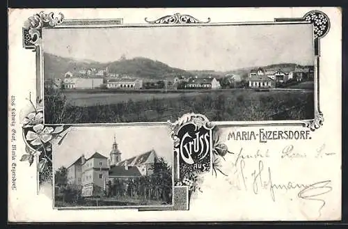 AK Maria-Enzersdorf, Totalansicht der Ortschaft