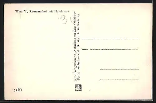 AK Wien, Reumannhof mit Haydnpark