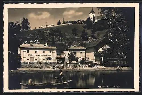 AK Neufelden /O.Ö., Der Gasthof Bad Rachinger am Fluss