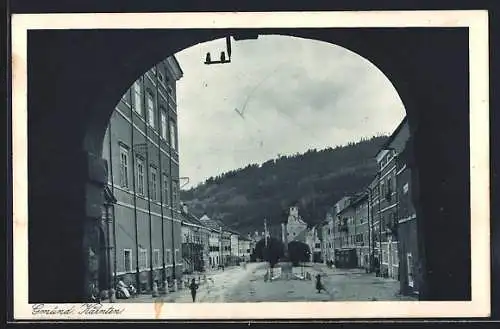 AK Gmünd /Kärnten, Blick durch das Stadttor