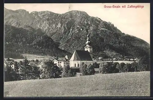 AK Gross-Gmain, Ort mit dem Lattengebirge