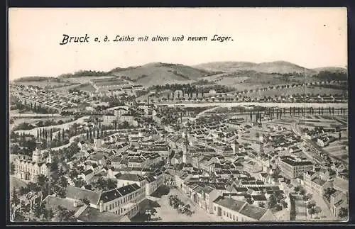 AK Bruck a. d. Leitha, Blick mit dem alten und neuen Lager