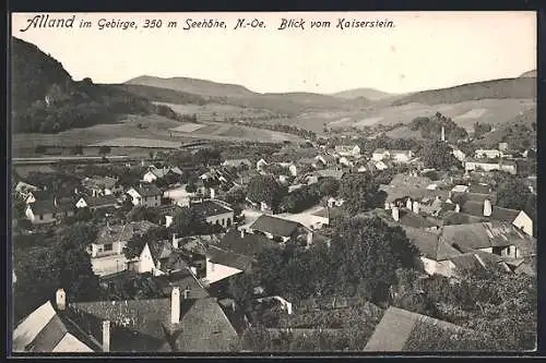 AK Alland, Blick vom Kaiserstein über den Ort