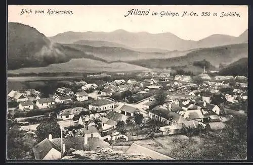 AK Alland im Gebirge, Blick vom Kaiserstein