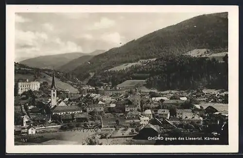 AK Gmünd /Kärnten, Ansicht gegen das Liesertal