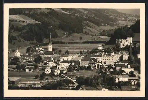 AK Gmünd /Kärnten, Gesamtansicht mit Talblick aus der Vogelschau