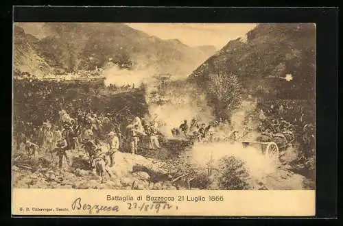 AK Battaglia di Bezzecca 21 Luglio 1866